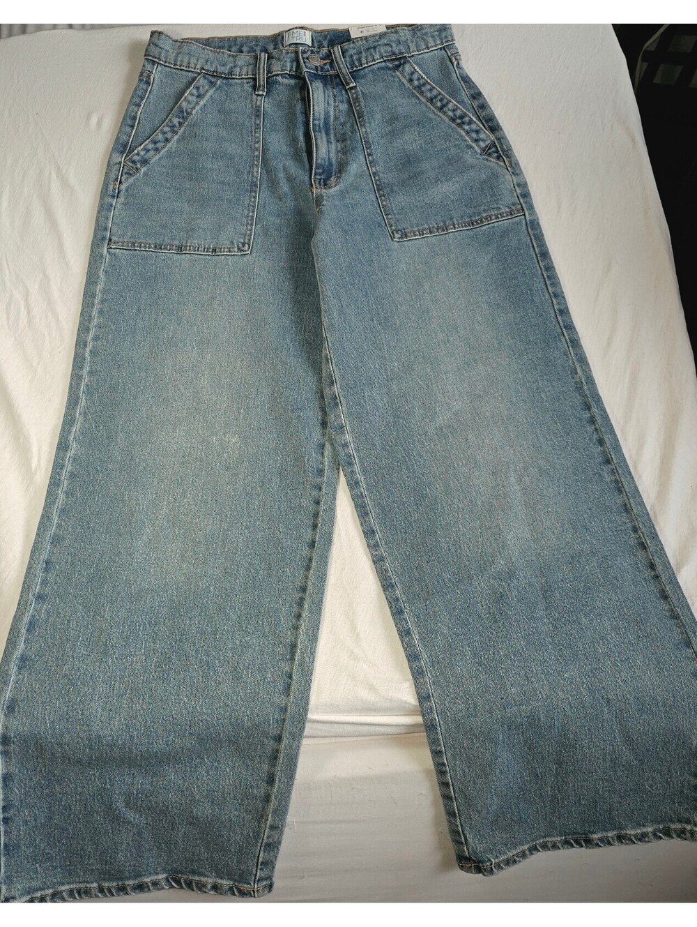 Time and tru wide leg denim pants size 8 NWT